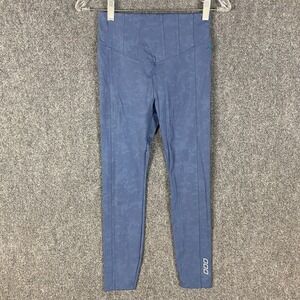 Uniquely Leggings Capri Women's Small Pull On Compression Blue Nylon Blend S